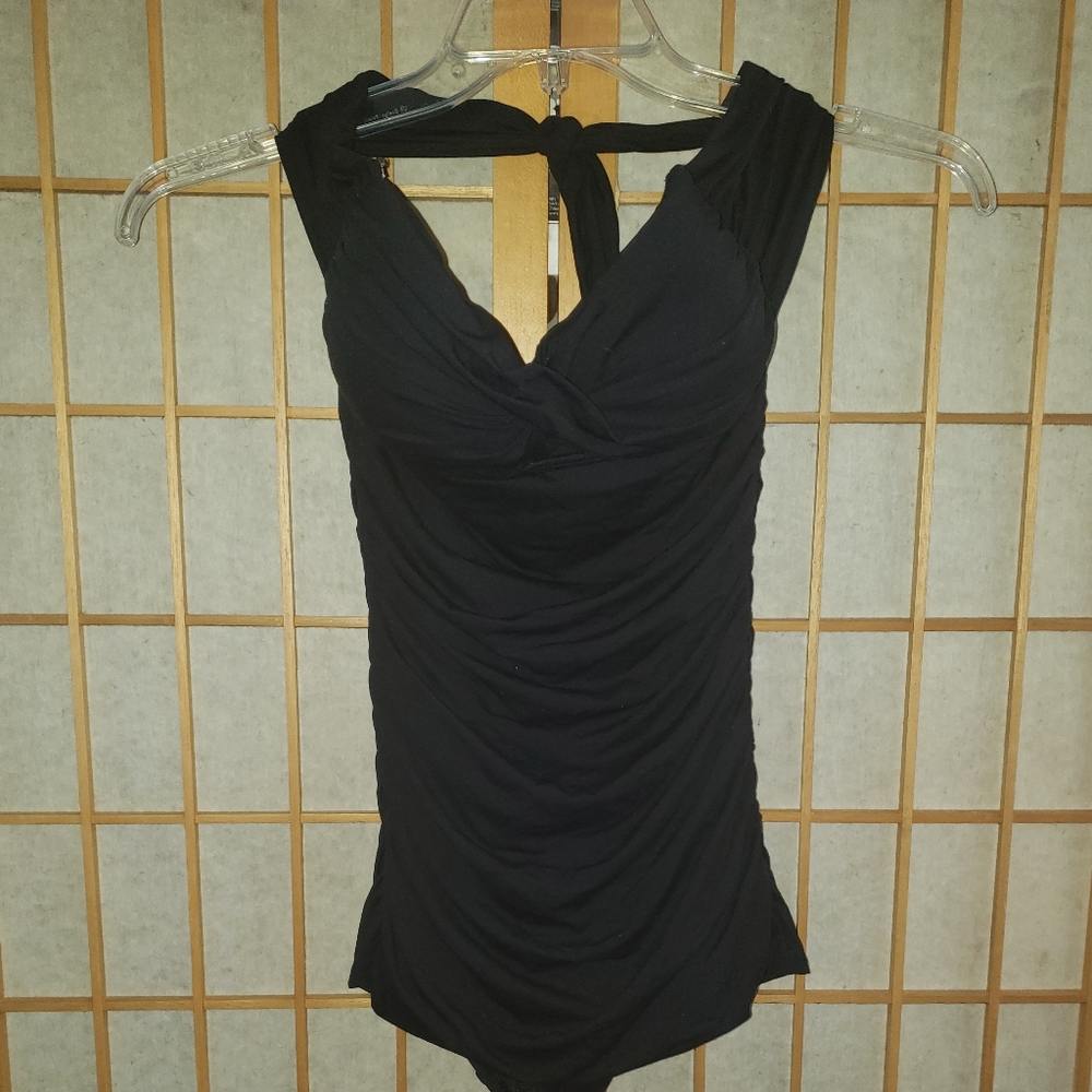 Vintage style black bathing suit.